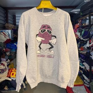 Vintage 1980s Raisin Parody “ Raisin Hell ! “ Pullover Sweatshirt Size Large